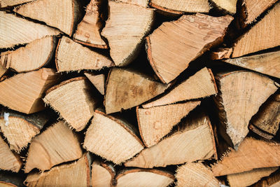 Full frame shot of logs