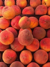 Full frame shot of oranges in market