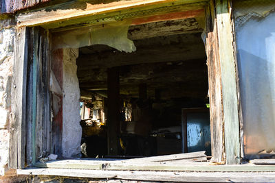 Interior of abandoned house