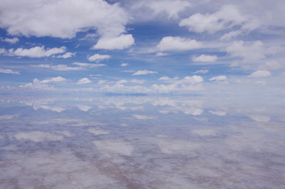 Aerial view of clouds over landscape