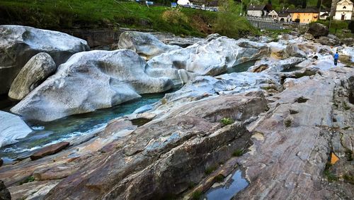 River flowing through rocks