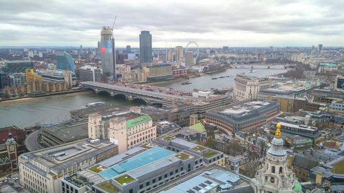 High angle view of cityscape