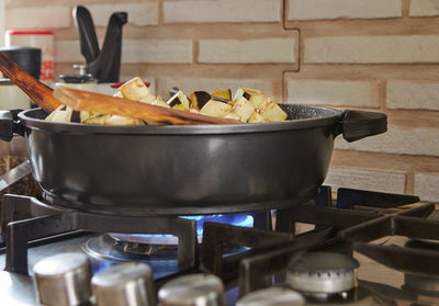 Close-up of food in kitchen at home