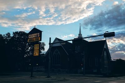 View of church against cloudy sky