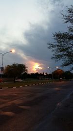 Road at sunset