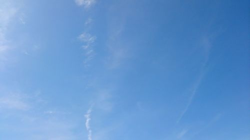 Low angle view of vapor trail in sky