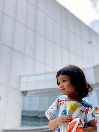 Portrait of a girl looking away