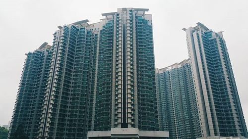 Low angle view of modern buildings