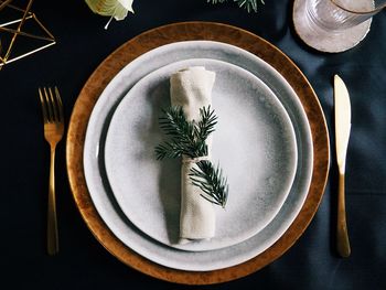 Festive decorated table setting