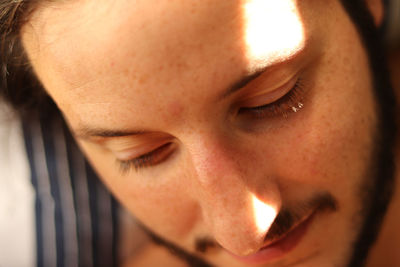 Close-up of thoughtful man