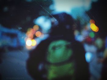 Defocused lights at night