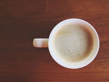 Directly above shot of coffee on table