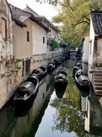 Boats in canal