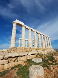 Low angle view of historical building against sky