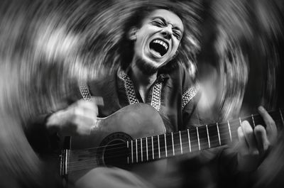Woman with guitar