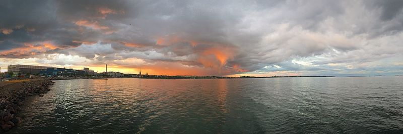 Panoramic view of sea against sky