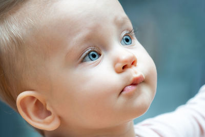 Close-up portrait of cute boy