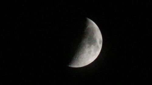 Low angle view of moon at night