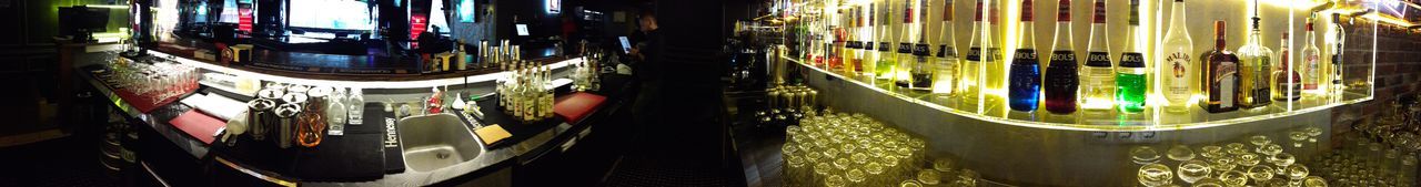 Panoramic shot of carousel in city