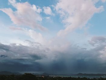 Low angle view of cloudy sky