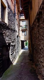 Narrow alley amidst buildings