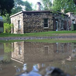 View of canal along buildings