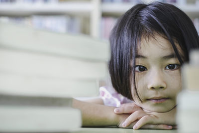 Close-up portrait of cute girl