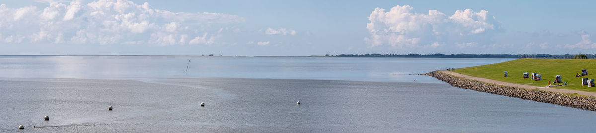 Panoramic view of beach against sky