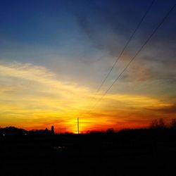 Silhouette of trees at sunset