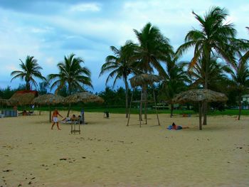 Group of people on beach