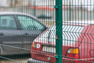 Full frame shot of multi colored fence