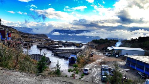 Panoramic view of landscape against sky