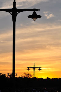 Silhouette bird against sky during sunset