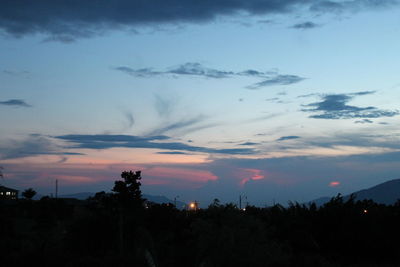 Scenic view of dramatic sky during sunset