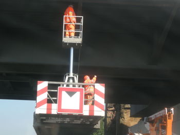 Low angle view of road sign