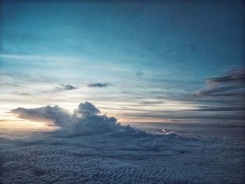 Scenic view of cloudscape against sky during sunset