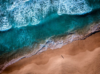 High angle view of beach