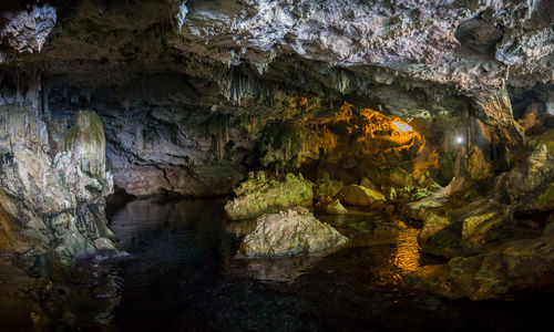 Rock formations in cave