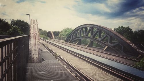 Railroad tracks against sky