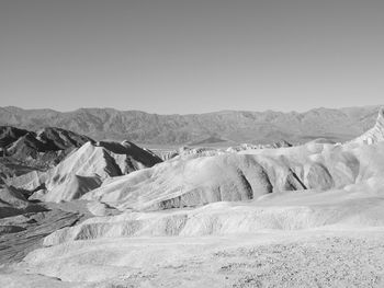 Scenic view of mountains against clear sky