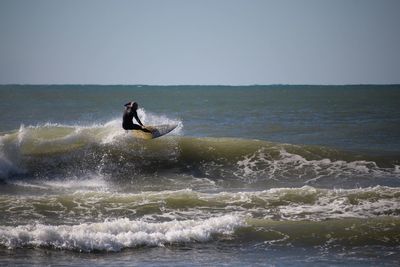 Man surfing in the sea