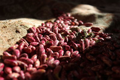 Full frame shot of chopped berries