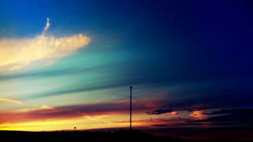 Silhouette of landscape at sunset