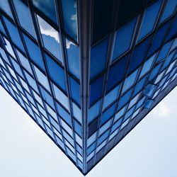 Low angle view of modern building against sky