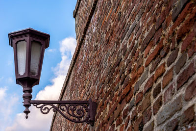 Low angle view of old building against sky