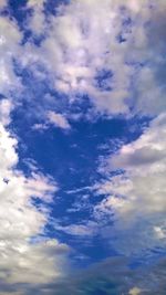 Low angle view of cloudy sky