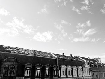 Low angle view of built structure against sky