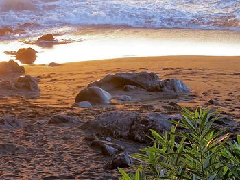 Rocks in sea