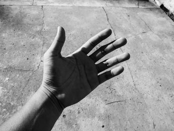 Close-up of human hand