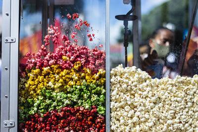 Popcorn seller selling in dois de julho square in salvador, bahia.